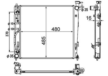 Su Radyatörü  MAHLE CR 1892 000S  214108535R 253102Y010 253102Y020