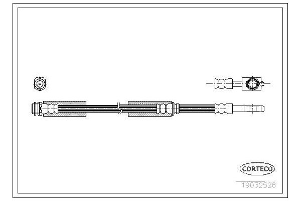 Fren Hortumu Ön Sağ veya Sol Audi S3 (8L)(11.1998->)  CAVO C900 658A