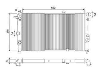 Su Radyatörü  VALEO 731175  1300133 1300092 1300107 1300135 52455192 90443463