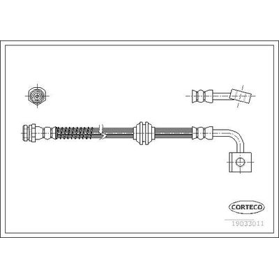Fren Hortumu Ön Sağ veya Sol Kia Carnival II (FL)(2001->2006)  CORTECO 19033011