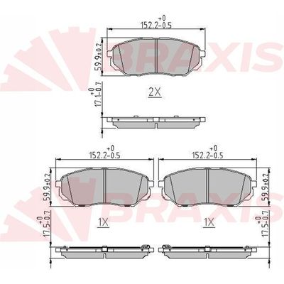 Fren Disk Balata Ön BRAXIS AA0676