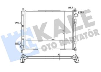 Su Radyatörü  KALE 363770  45119 AG080 214101FE0A 214101FE0B 21410BA62A