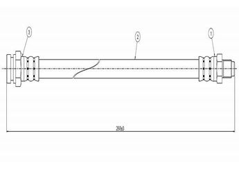 Fren Hortumu Ön Sağ veya Sol CAVO C800 395B  MB857543 MB081946 MB238152 MB587743