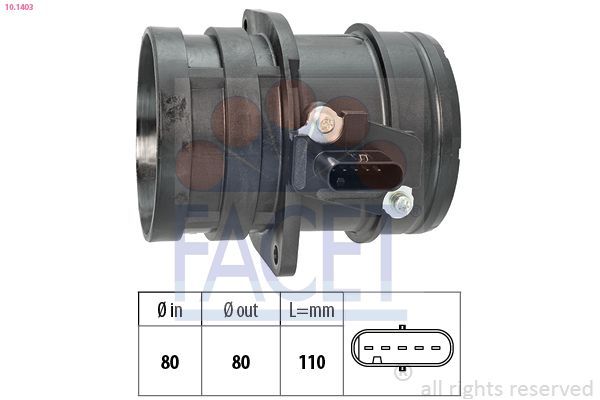 Hava Debimetresi  Volkswagen Sharan (7N1)(05.2010->2015)  BREMI 30322