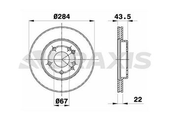 Fren Disk Ayna Ön Sağ ve Sol BRAXIS AE0406  1244211612 A1244211612