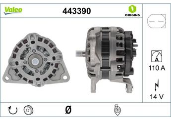 Alternatör  VALEO 443390  504385137