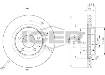 Fren Disk Ayna Ön Sağ ve Sol FROW 555.1101.027  5105514AA