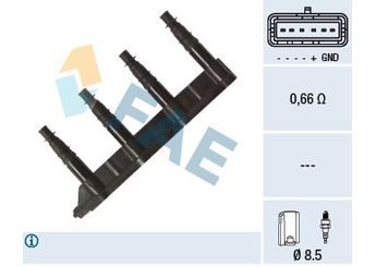 Ateşleme Bobini  FAE 80236  1104091 597085 9651710680 133854 2503854 1 104 091 5970.85 96 517 106 80