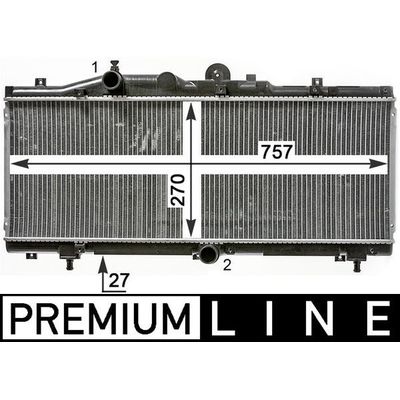 Su Radyatörü  Fiat Barchetta (183)(05.1995->)  MAHLE CR 1989 000P