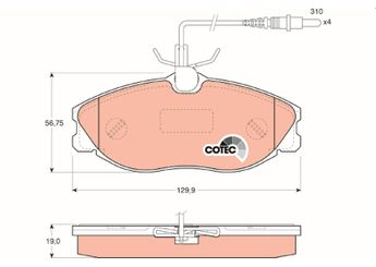 Fren Disk Balata Ön TRW GDB1194  GDB1194 425132 4251 32 425160 4251 60