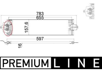 Şanzıman Yağ Soğutucu  MAHLE CLC 49 000P  7L0317021 7L0317019 7L0317021C 95530701700 95530701703 7L0 317 019