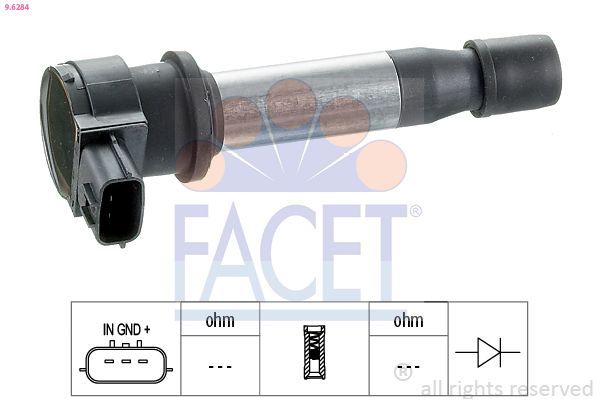 Ateşleme Bobini  Fiat Barchetta (183)(06.2003->)  FACET 9.6284