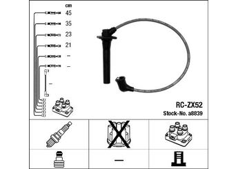 Buji Kablosu  NGK 8839  18152A 0000-18-152A FP3918140 FP39-18-140