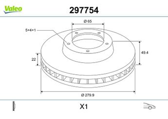 Fren Disk Ayna Ön Sağ ve Sol VALEO 297754  1K0615301AK 1K0615301AC 1K0615301AS 1K0615301S JZW615301A