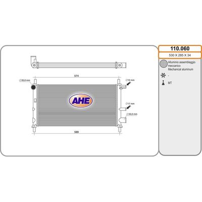 Su Radyatörü  Ford Fiesta (DX)(2000->)  ORİS BFR901016