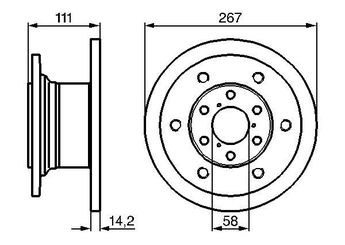 Fren Disk Ayna Ön Sağ ve Sol BOSCH 0 986 478 742  1904529 93800492