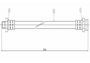 Fren Hortumu Ön Sağ veya Sol CAVO C800 135A  387443810 230643820