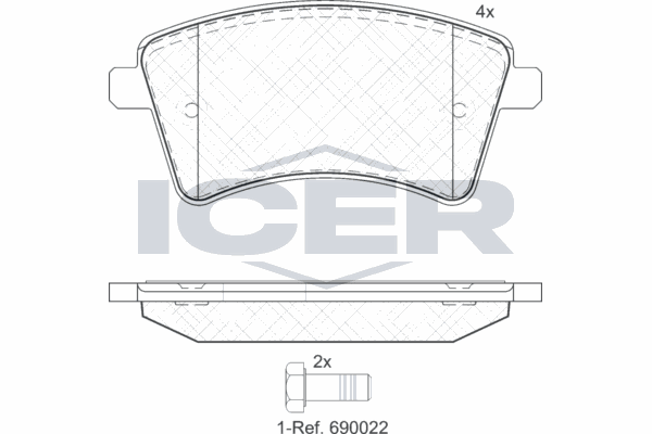 Fren Disk Balata Ön Mercedes Citan Mixto (BM 415)(09.2012->)  AYD 60069AA