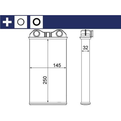 Kalorifer Radyatörü  Renault Trafic P.Van (04.2001->)  MAHLE AH 14 000S