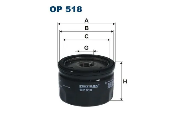 Yağ Filtresi  Renault R 4 (1961->)  FILTRON OP 518