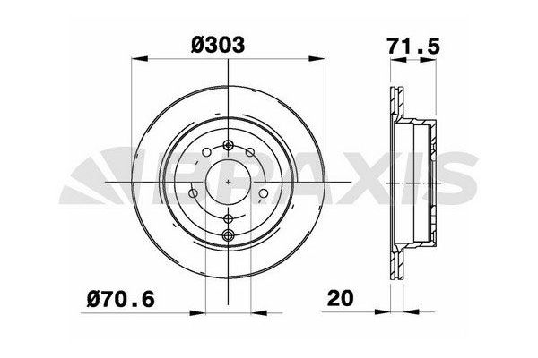 Fren Disk Ayna Arka Sağ ve Sol BRAXIS AD0414