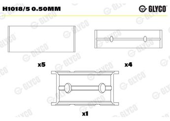 Ana Yatak (0.50)  GLYCO H1018/5 0.50mm  H1018/5 0.50mm