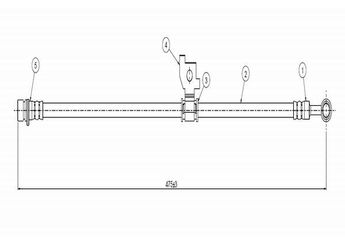 Fren Hortumu Ön Sağ veya Sol CAVO C800 248A  46410SB2044 46410SB2003 46410SB2004 46410SB2005 46410SB2013 46410SB2015 46410SB2025