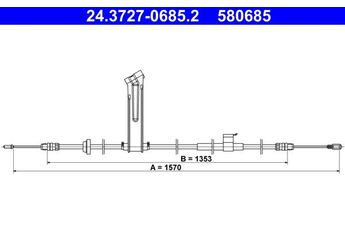 El Fren Teli Arka Sol TURTEL 502-3265  BK312A809 BK312A809AH BK31-2A809-AH