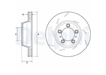 Fren Disk Ayna Arka Sol DELPHI BG9164C  97035240300 298615601A