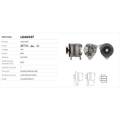 Alternatör  LUCAS ELEKTRIK LEA0437