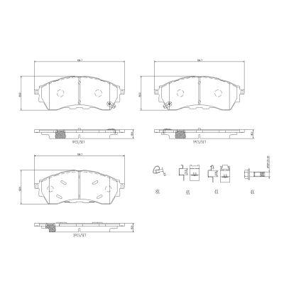 Fren Disk Balata Ön Ford Ranger Raptor (TRA)(2022->)  BREMBO P 24 225