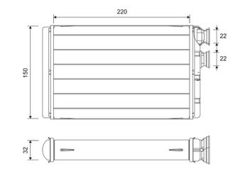 Kalorifer Radyatörü  VALEO 811652  64119361712 64 11 9 361 712 9361712 9 361 712