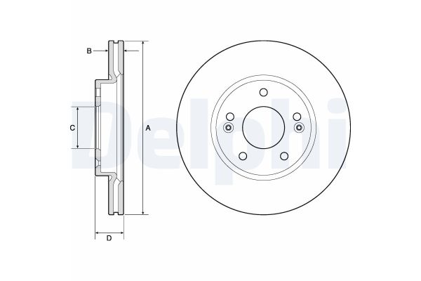 Fren Disk Ayna Ön Sağ ve Sol Kia Ceed Sportswagon (CD)(2018->)  DELPHI BG4745C