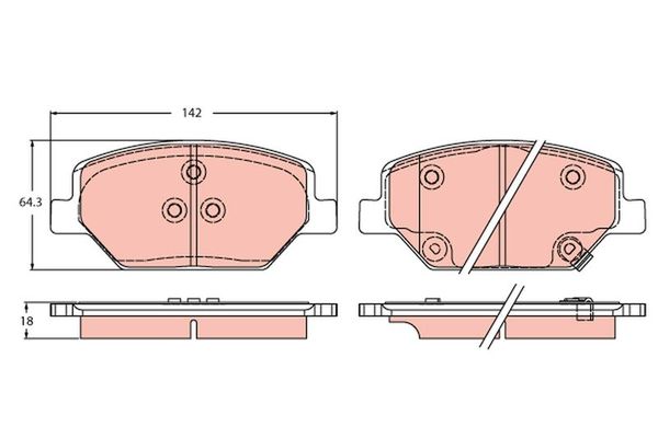Fren Disk Balata Ön TRW GDB2185