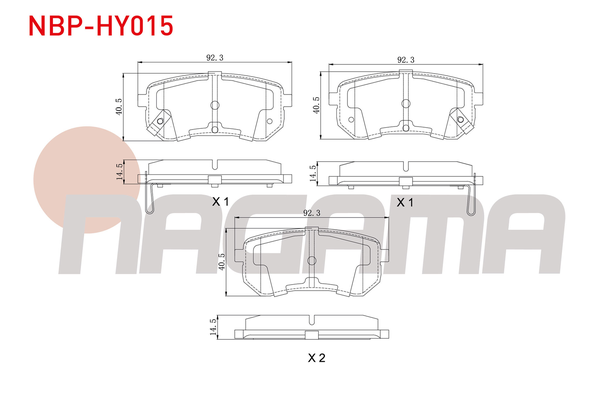 Fren Disk Balata Arka Hyundai i10 (PA)(09.2007->)  NAGAMA NBP-HY015