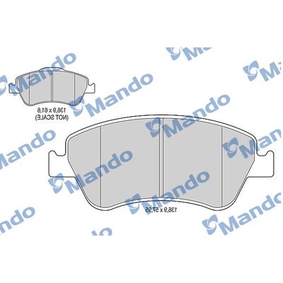 Fren Disk Balata Ön Toyota Corolla (E15)(2006->)  MANDO MBF015885
