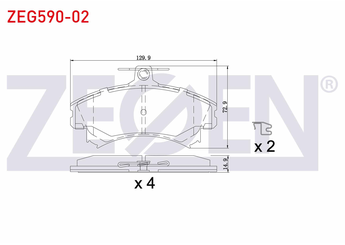 Fren Disk Balata Ön ZEGEN ZEG590-02   MR235557 MR249241 MR389520 4544200920 454 420 09 20 A4544200920 A 454 420 09 20 4605A734 MR407946 MR977117 MZ690336 X3511007 PW890078 3345670
