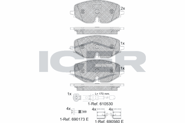 Fren Disk Balata Ön Volkswagen Caddy California (SBB/SBJ)(11.2020->)  ART A03.3663
