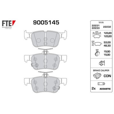 Fren Disk Balata Arka FTE 9005145