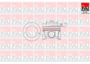 Piston (81.50MM-0.50)  GOETZE 87-72518-050  3L107065K 3L107065G 03L107065G 03L107065K 3L107065N 03L107065N