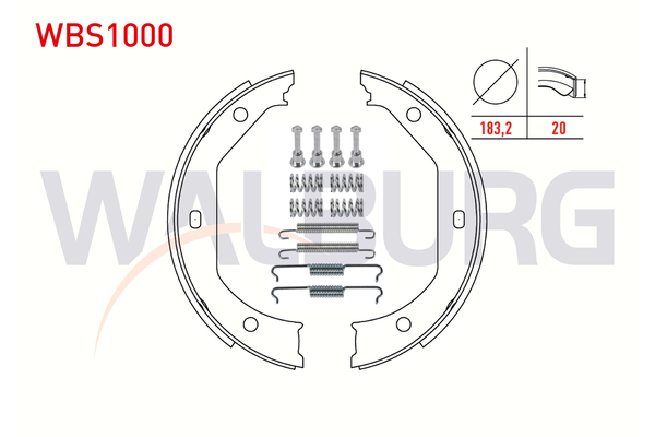 El Fren Balatası  BMW 1 M Serisi Coupe (E82)(2011->)  WALBURG WBS1000