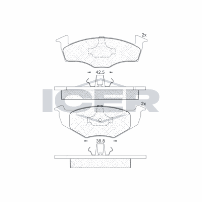 Fren Disk Balata Ön Volkswagen Vento (1H2)(11.1991->1998)  MAGNETI MARELLI 323700004800