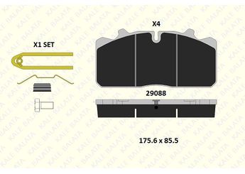 Fren Disk Balata Ön veya Arka KALE BALATA 29088 260 14  