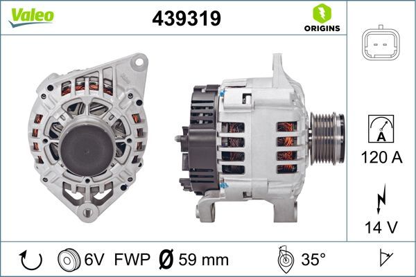 Alternatör  Renault Espace /Grand Espace (JE0)(07.2000->)  VALEO 439319
