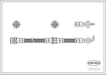 Fren Hortumu Arka Sağ veya Sol OSSCA 00600  MB950627