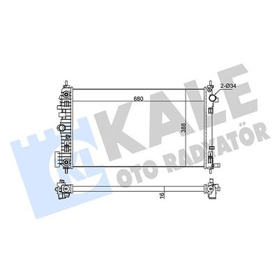 Su Radyatörü  Opel Astra J Sedan (06.2012->)  KALE 346185