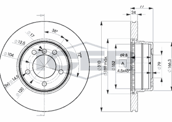 Fren Disk Ayna Ön Sağ ve Sol FERODO DDF1241C  34116864059 34116756745 34116764021 D1482 34 11 6 756 745 34 11 6 764 021 34 11 6 864 059 6756745 6 756 745 6764021 6 764 021 6864059 6 864 059