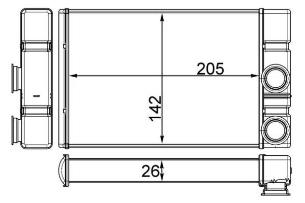 Kalorifer Radyatörü  Opel Ampera (07.2011->)  MAHLE AH 260 000S