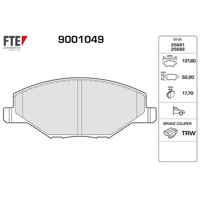 Fren Disk Balata Ön FTE 9001049
