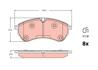 Fren Disk Balata Ön veya Arka TRW GDB2362  2N0698151A 2N0698151 2N0 698 151 65508206000 65.50820-6000